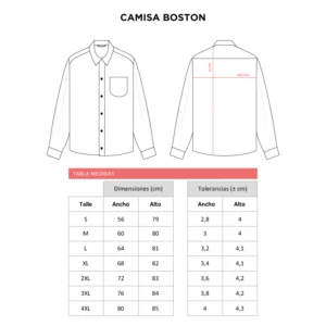 Camisa Boston Hombre/Unisex