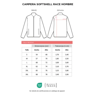 Campera Softshell Race Hombre