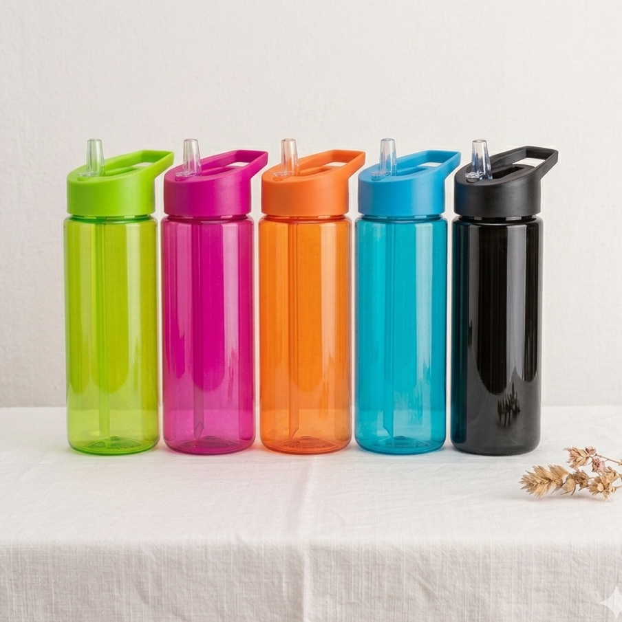 BOTELLA RECTA COLOR TAPA FLIP 500cc –